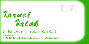 kornel halak business card